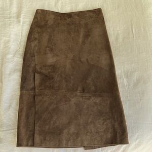 Vince suede midi skirt